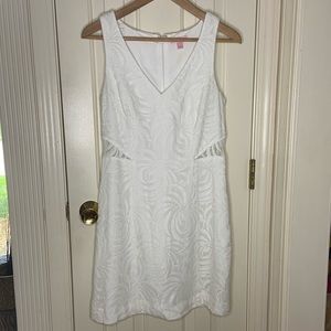 Lilly Pulitzer Women’s White Lace Dress with V-Neck